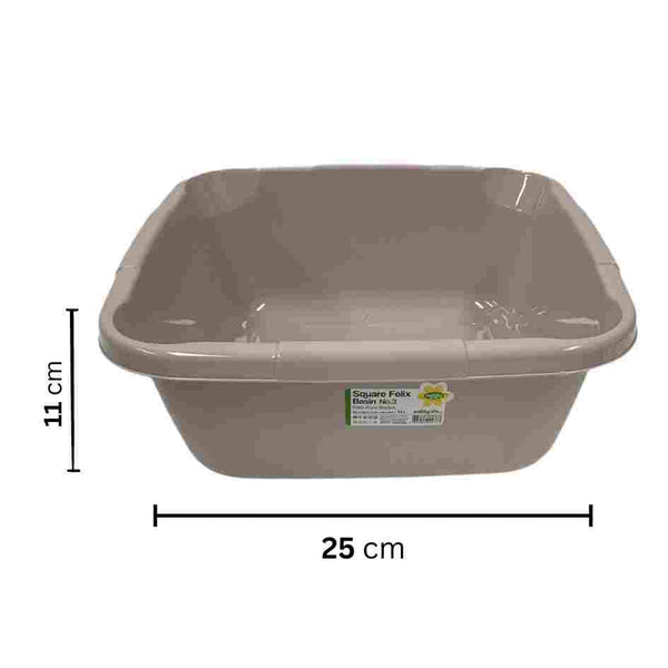 Felix Multipurpose Kitchen Square Basin 4 Litre 25*25*11 cm