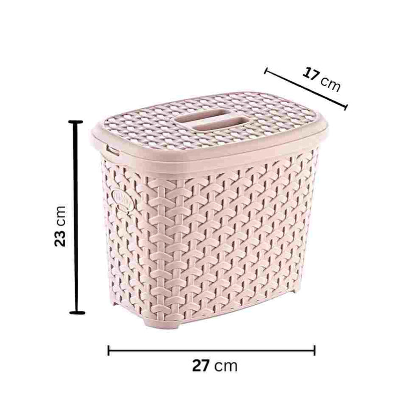 Rattan Multipurpose Plastic Laundry Hamper Detergent Basket 6 Litre 27*17*23 cm
