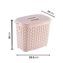 Rattan Multipurpose Plastic Laundry Hamper Detergent Basket 2.5 Litre 20.5*14*16 cm