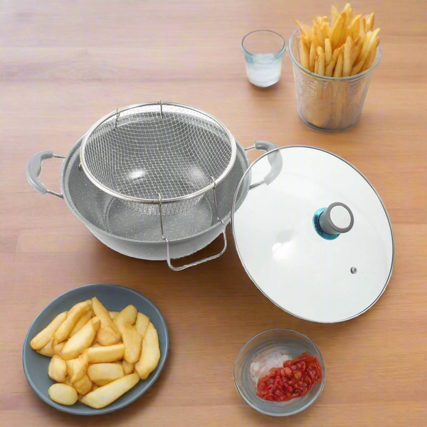 Non-Stick Chips Deep Fryer and Basket Combo 28 cm