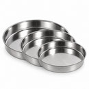 Stainless Steel Deep Round Baking Tray Set of 3 – 28cm, 32cm & 36cm