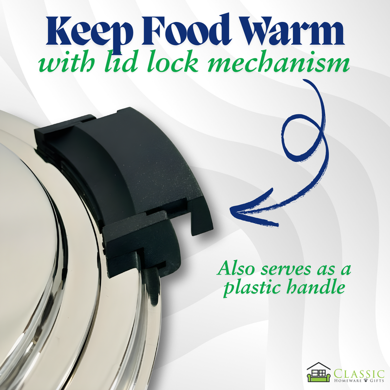 Stainless Steel Maxima Oval Hot Pot Set 3500ml 5000ml 7500ml