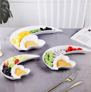 Moon Star Shape Ceramic Fruits and Nuts Candy Serving Platter Set of 3 10inch+12inch+14inch