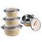 Beige Plastic Vaccuum Insulated Hot Pot Food Warmer Set of 4 1L+2L+4L+6L