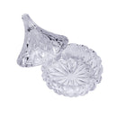 Crystal Glass Tear Drop Shape Sugar Bowl Candy Jar with Lid D - 8cm H - 10cm