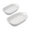 White Ceramic Rectangular Baking Dish Set of 2 30.5/34 cm