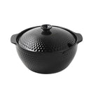 Black Ceramic Soup Tureen Casserole Dish Bowl Set of 16 Pcs with Stand