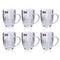 Premium Lead Free Glass Tea Cup Set of 6 pcs 210 ml