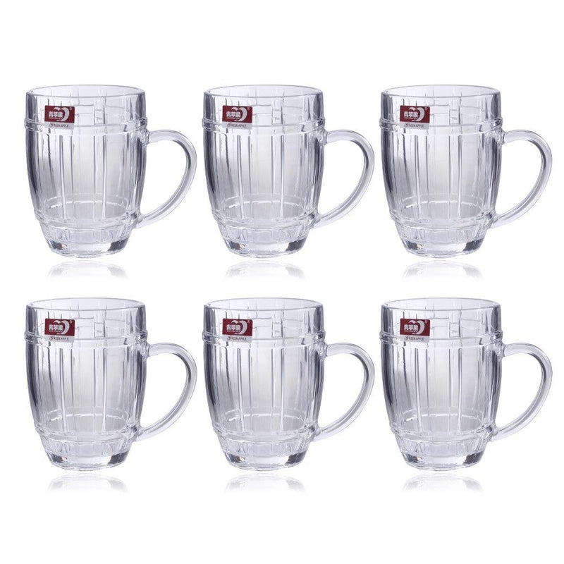 Premium Lead Free Glass Tea Cup Set of 6 pcs 210 ml