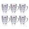 Multipurpose Glass Beverage Drinking Mug Tea & Coffee Mug Set of 6 pcs 200 ml