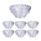 Crystal Cut Glass Fruit and Salad Bowl Set of 7 pcs