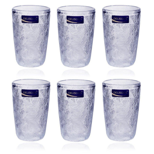 Frost Pattern Drinking  Tumblers Set of 6 Pcs 370 ml