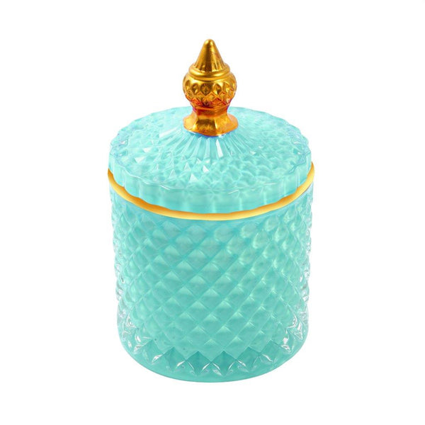 Crystal Glass Dome Shape Sugar Bowl Candy Jar with Lid - 9cm x 10cm - Classic Homeware and Gifts