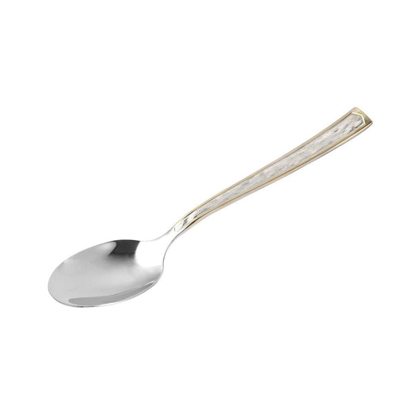 Stainless Steel Tableware Deco Gold Border Dessert Spoon Set of 6 Pcs 15*2.8 cm