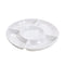 Vanilla White Melamine Food Platter Divided Plate 22.5 cm