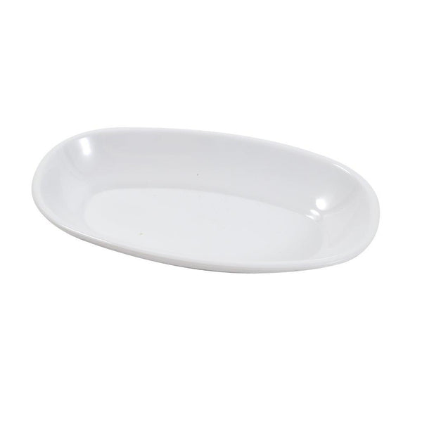 Vanilla White Melamine Platter Side Dish Plate Oval Serving Plate 16*8 cm