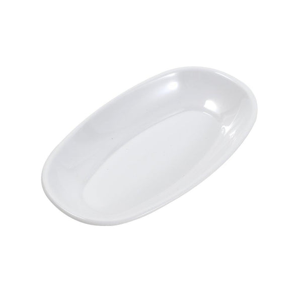 Vanilla White Melamine Platter Side Dish Plate Oval Serving Plate 16*8 cm