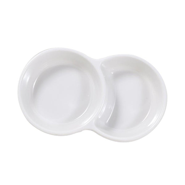 Melamine Mini Divided Dish Plate Dipping Bowl Sauce Dish 3.2*7.8*2.8 cm