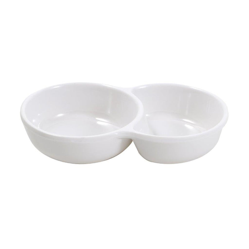 Melamine Mini Divided Dish Plate Dipping Bowl Sauce Dish 3.2*7.8*2.8 cm