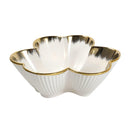 White Ceramic Gold Rim Bowl Fine Porcelain Dinnerware Tableware Serving Dish 26*8.5 cm