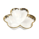 White Ceramic Gold Rim Bowl Fine Porcelain Dinnerware Tableware Serving Dish 31*9 cm