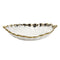 White Ceramic Gold Rim Oval Bowl Platter Fine Porcelain Dinnerware Tableware Serving Dish 31.5*21*6.5 cm