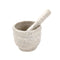  White Marble Pattern Mortar and Pestle - Premium Spice & Herbs Grinder Set | Classic Kitchen Accessories