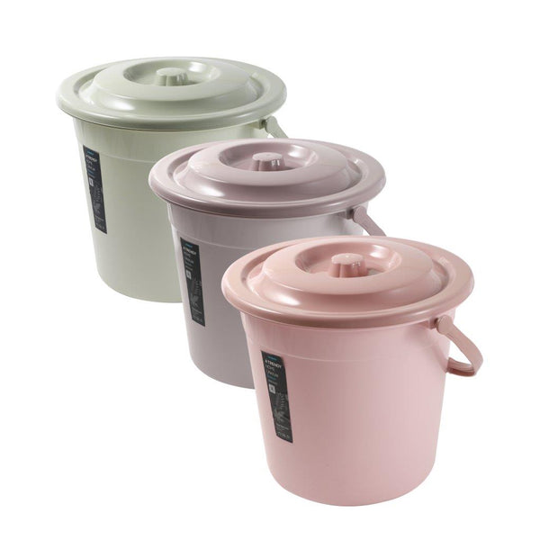 Multipurpose Colourful Plastic Bucket with Lid and Handle 31*28 cm