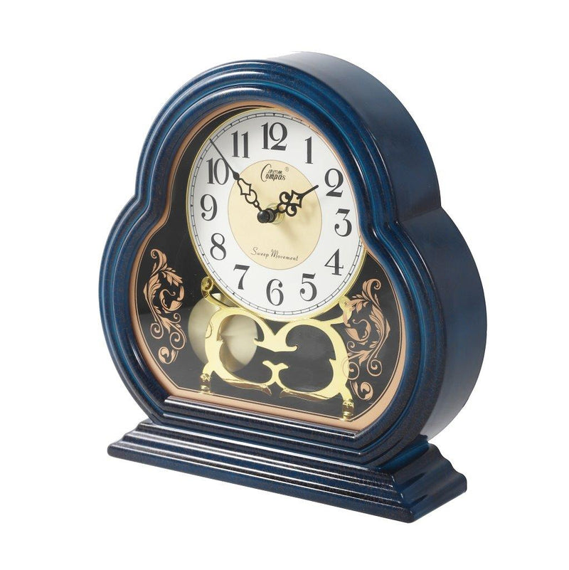 Retro Mantle Navy Table Clock Desk Clock for Office Home 25*26 cm