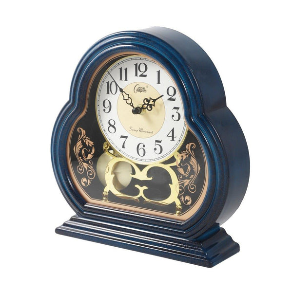 Retro Mantle Navy Table Clock Desk Clock for Office Home 25*26 cm