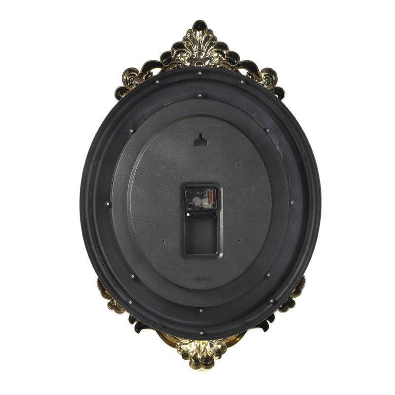 Luxury Vintage Retro Black Silver Frame Wall Clock 63*43.5*5.5 cm