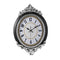 Luxury Vintage Retro Black Silver Frame Wall Clock 63*43.5*5.5 cm