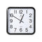 Wall Clock Black Frame Analog Retro Executive Design Rectangle 28*29 cm