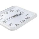 Wall Clock White Frame Analog Retro Executive Design Rectangle 28*29 cm