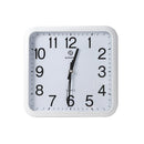 Wall Clock White Frame Analog Retro Executive Design Rectangle 28*29 cm