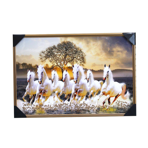 Home Decor Landscape Canvas Wall Art Abstract Horses Oil Painting Picture Frame 64*94 cm