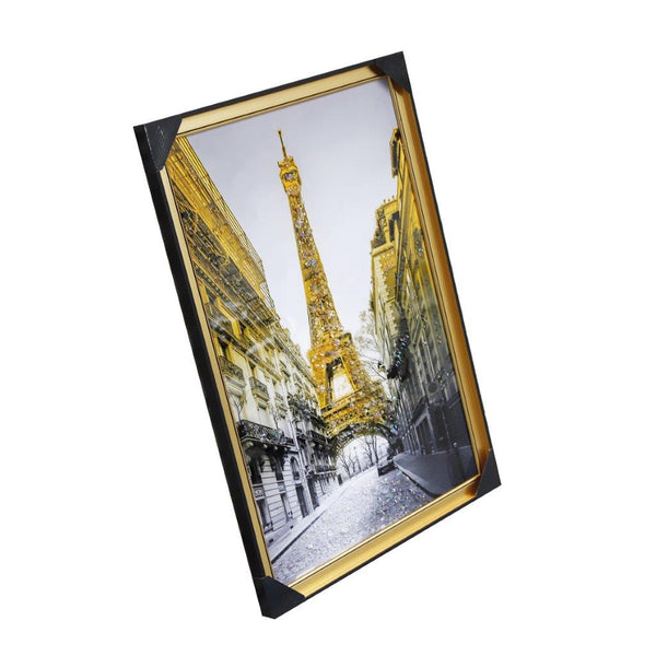 Home Decor Landscape Canvas Wall Art Paris Eiffel Tower Oil Painting Picture Frame 56*76 cm