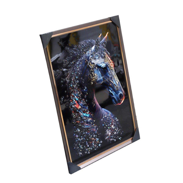 Home Decor Portrait Canvas Wall Art Abstract Horse Oil Painting Picture Frame 55*75 cm