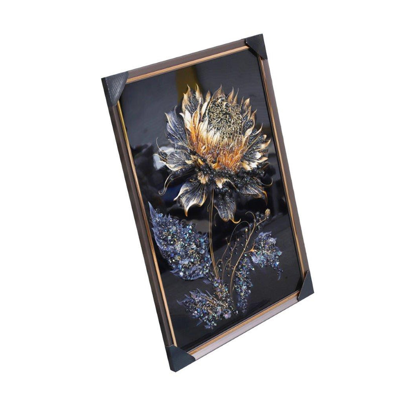 Home Decor Portrait Canvas Wall Art Abstract Floral Oil Painting Picture Frame 55*75 cm