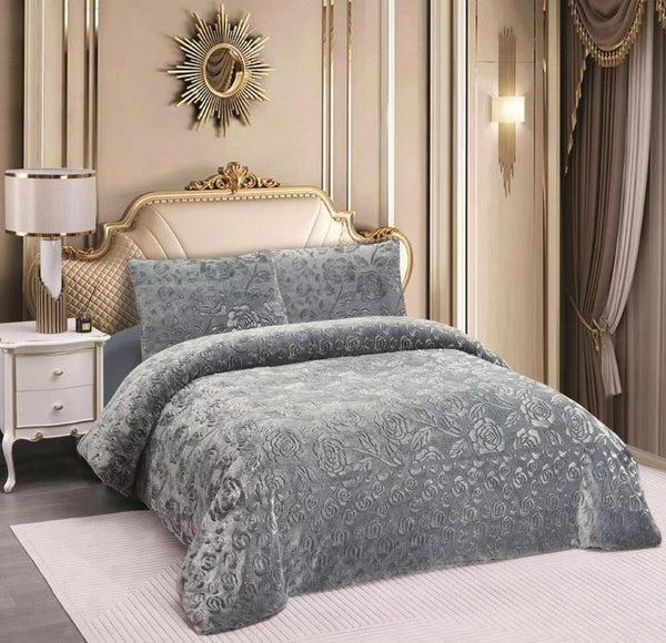 Royal Navy Comforter Bedspread Bedding Set Bed Cover with Pillowcase Set of 3 pcs Bed Cover 220*240 cm Pillowcase 50*70*2 cm