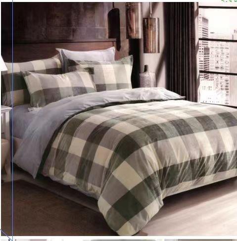 Abstract Checkered Print Comforter Bedspread Bedding Set Bed Cover with Pillowcase Set of 3 pcs Bed Cover 220*240 cm Pillowcase 50*70*2 cm