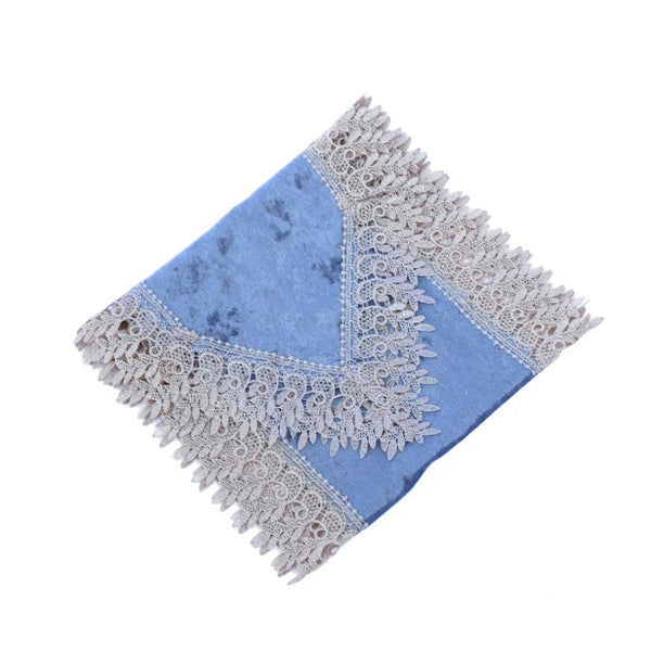 Deco Floral Lace Table Runner Kitchen and Dining Ocean Blue 200*40 cm