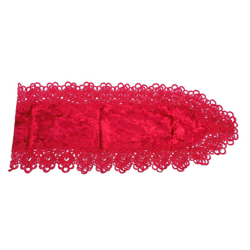 Deco Floral Lace Table Runner Kitchen and Dining Royal Red 200*40 cm