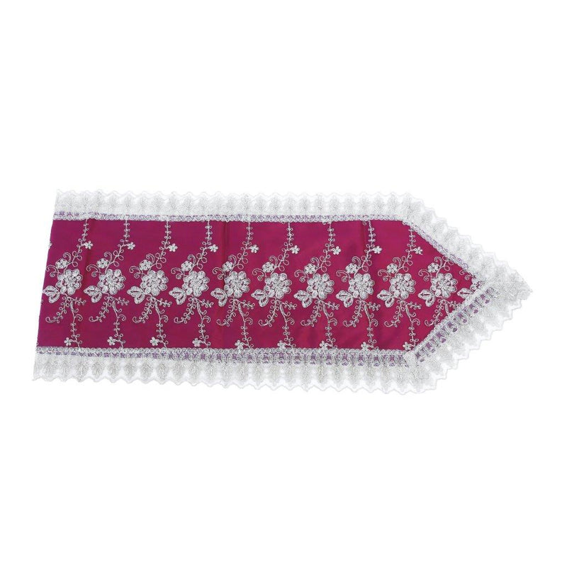 Deco Floral Lace Table Runner Kitchen and Dining Elegant Burgundy 200*40 cm