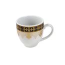 Ceramic Coffee Cup and Saucer Set of 6 Pcs Abstract Print Design 6*6 cm