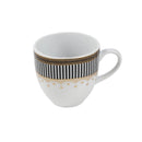 Ceramic Coffee Cup and Saucer Set of 6 Pcs Floral Print Design 6*6 cm