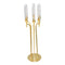 Satin Gold Elegant Metal Candleholder 6 Arms Wedding Table Centrepiece 107 cm