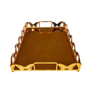 Deco Gold Rectangle Mirror Base Serving Tray Set of 2 Pcs 30*40, 22*36 cm