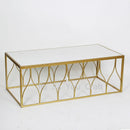 Rectangular Gold Metal Accent Coffee Table Centre Table 120*60*44 cm