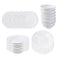 Plain Vanilla White Ceramic Dinnerware Set of 24 pcs with Dinner Plate Bowls Serveware